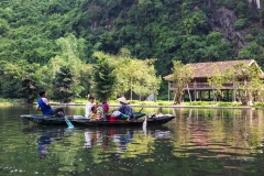 Exploring the rivers of Tam Coc, Ninh Binh Province