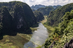 View from Hang Mua viewpoint over the karst landscape at Tam Coc