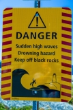 Peggy's Cove warning sign