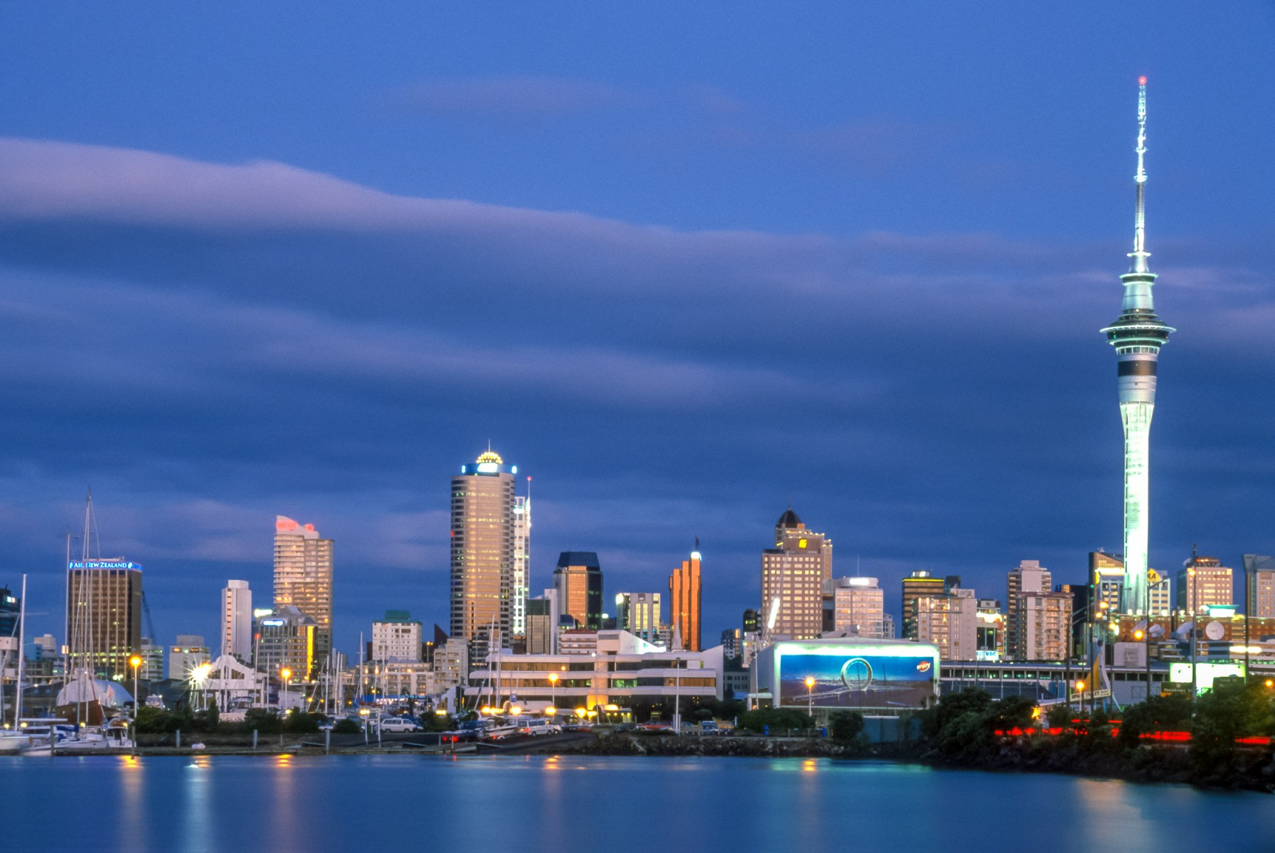 Evening over the Auckland skyline