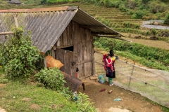 Hmong woman and child