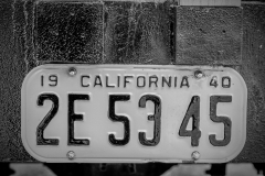 Historic numberplate