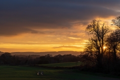 Winter sunset over the Cowdray Estate