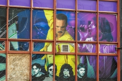 Rock music mural