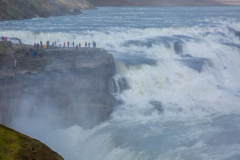 Viewing the upper falls at Gullfoss