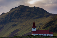 Vik i Myrdal church and Reynisfjall