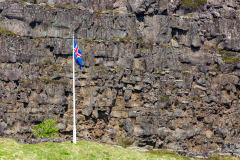 Rift wall and Iceland flag