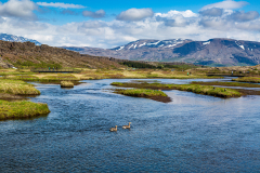 Öxará River and the landscape of Þingvellir