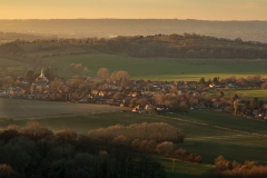 View over South Harting from the South Downs