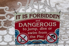 Sign on the Palace Pier, Brighton