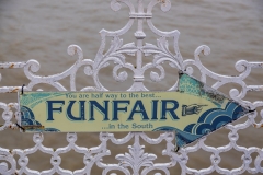 Sign on the Palace Pier, Brighton