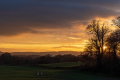 Winter sunset over the Cowdray Estate
