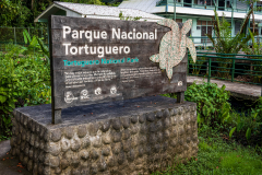 Parque Nacional Tortuguero sign