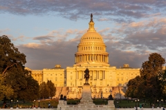 Sunset over the US Capitol