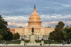 Sunset over the US Capitol