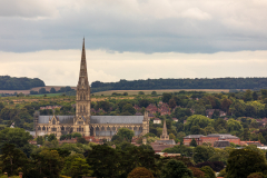 Salisbury and the cathedral from Old Sarum
