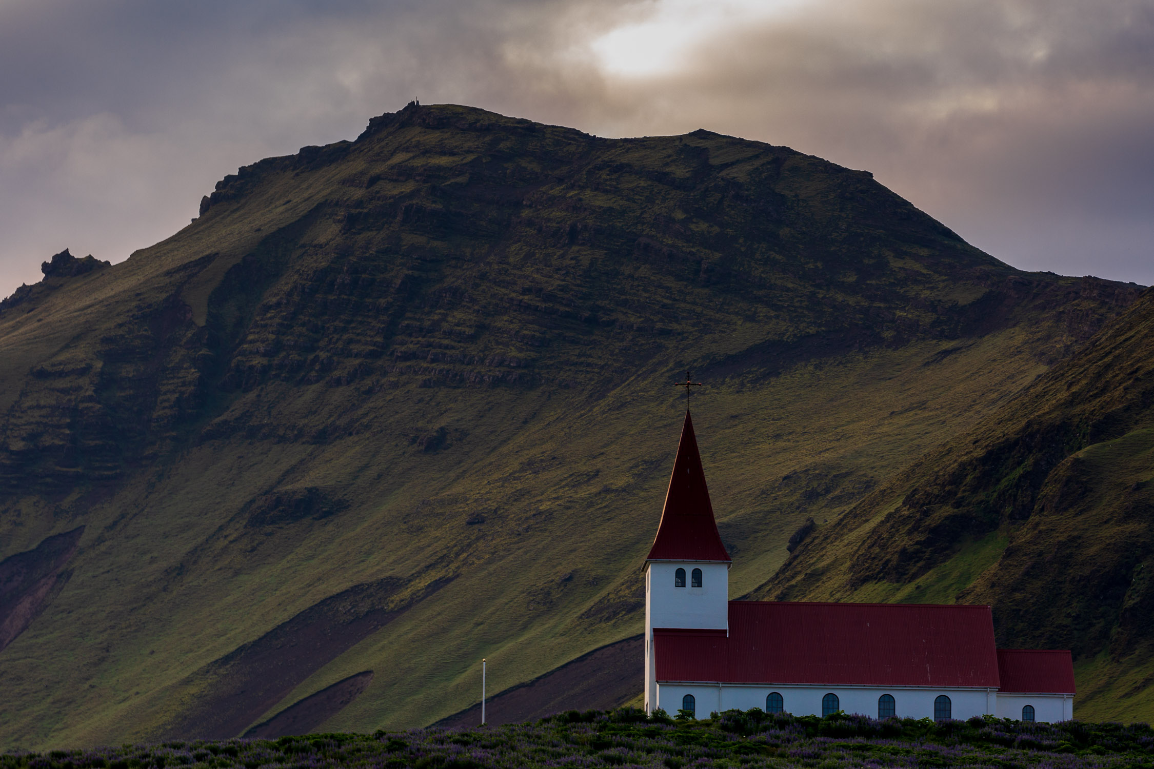 Reynisfjall and the church, Vik